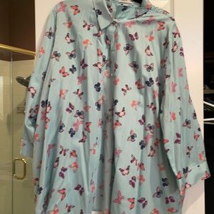 3x Coldwater creek no iron cotton button shirt